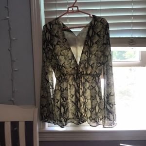 Snakeskin romper